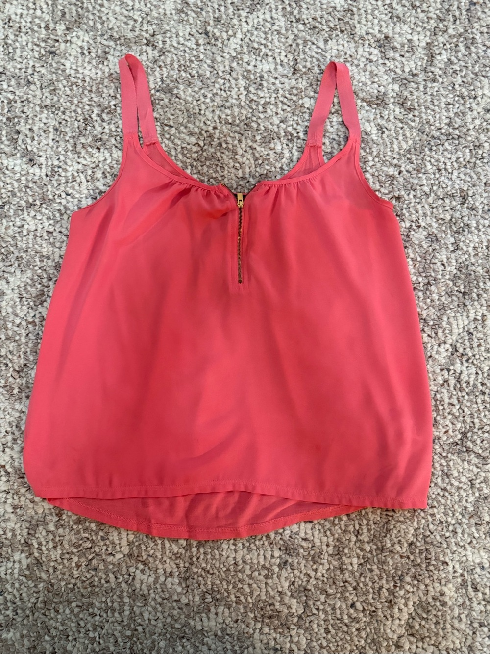 Express Coral Zip-Front Camisole